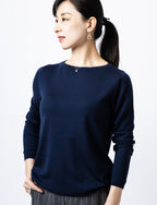 【20%OFF】ウールボートネックプルオーバーKN11