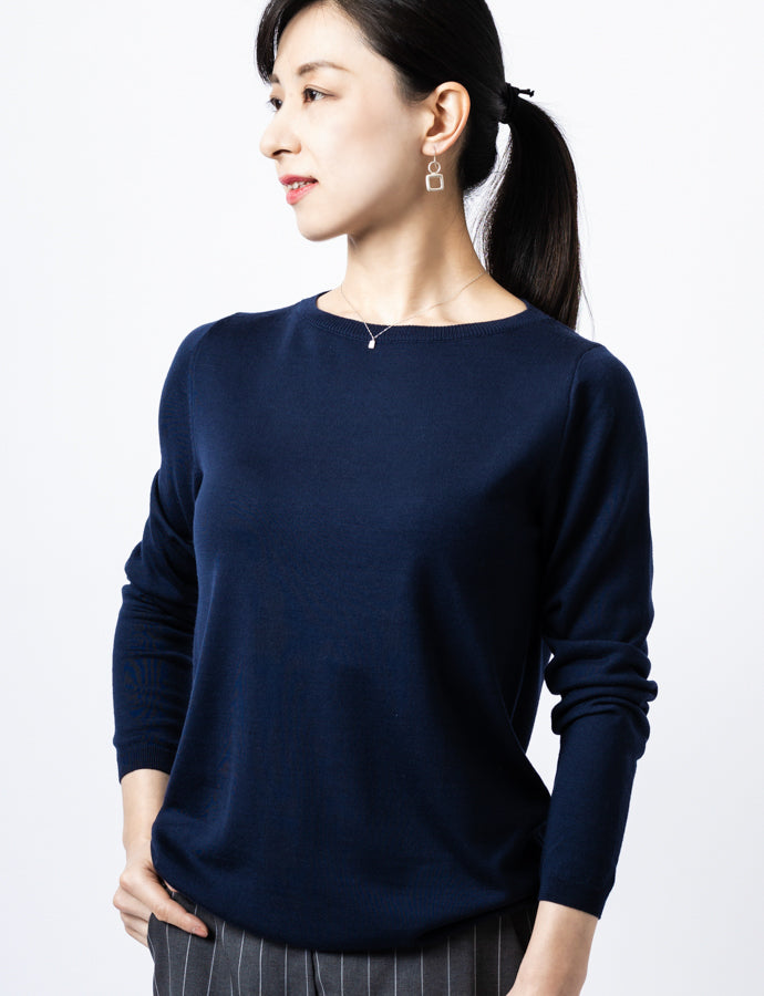 【20%OFF】ウールボートネックプルオーバーKN11