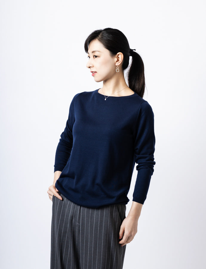 【20%OFF】ウールボートネックプルオーバーKN11