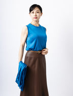シルクノースリーブクルーネックKN8