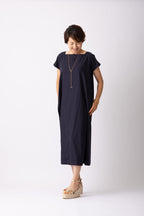 【10,000円OFF】洗えるスクエアネック半袖ワンピースMH181