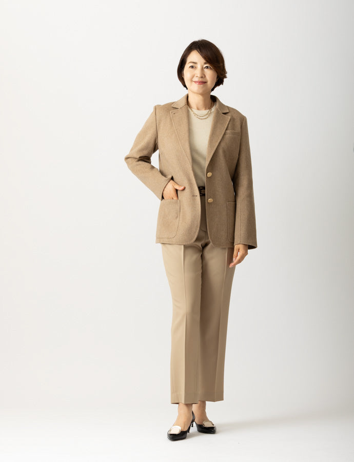 【10,000円オフ】カシミヤ混ダブルフェイスライトジャケットMH176