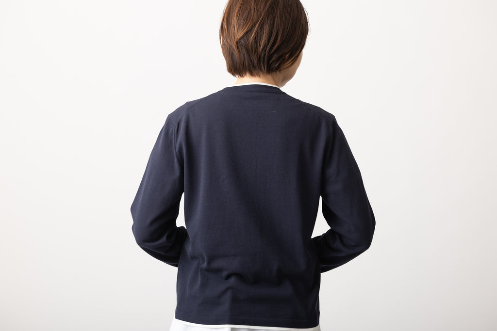 ［1,000円クーポン付き］コットンクルーネックカーディガンKN43（発送予定：8月20日以降）