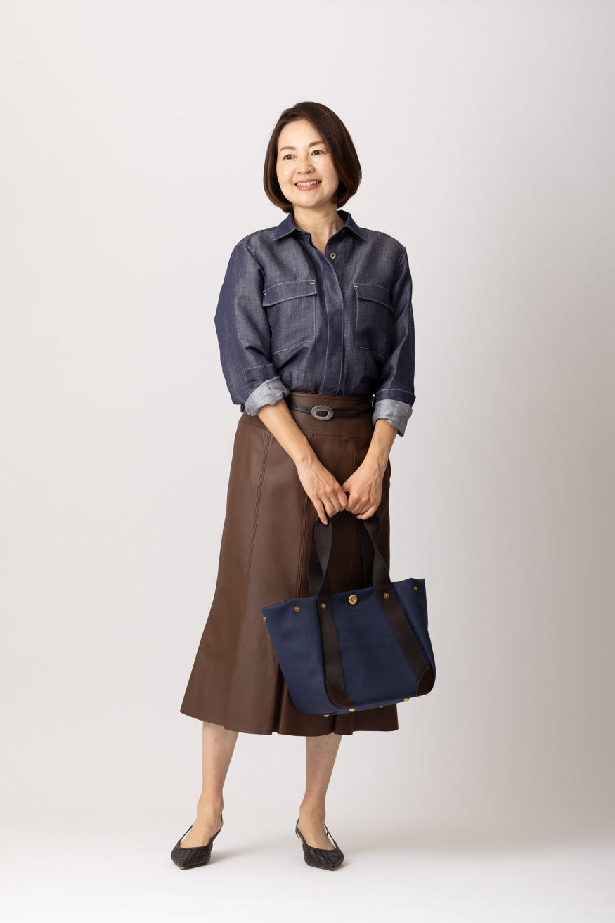 madameH CLOSET / マダムエイチクローゼット | フラップポケット付き麻サファリシャツ | 38 | グレー | レディース madameH CLOSET / マダムエイチクローゼット | フラップポケット付き麻