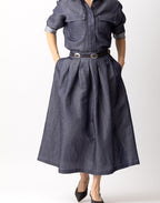 リネンキュプラタックスカートMH187