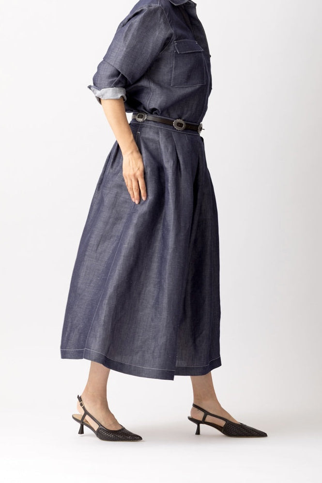 リネンキュプラタックスカートMH187