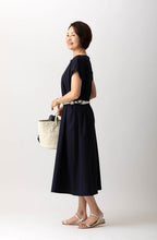 【10,000円OFF】洗えるスクエアネック半袖ワンピースMH181