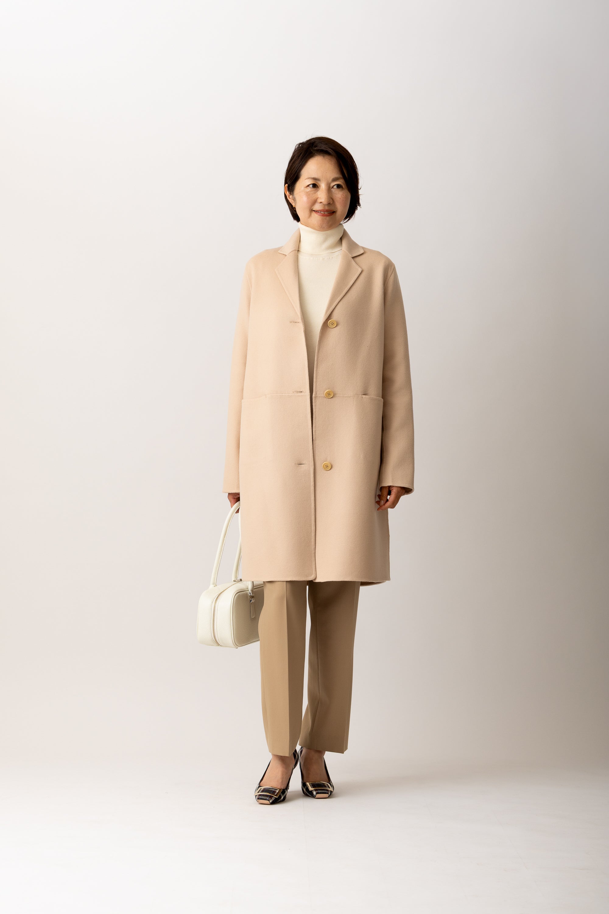 数量限定〉カシミヤダブルフェイスショートコートOT18 Richard Grand