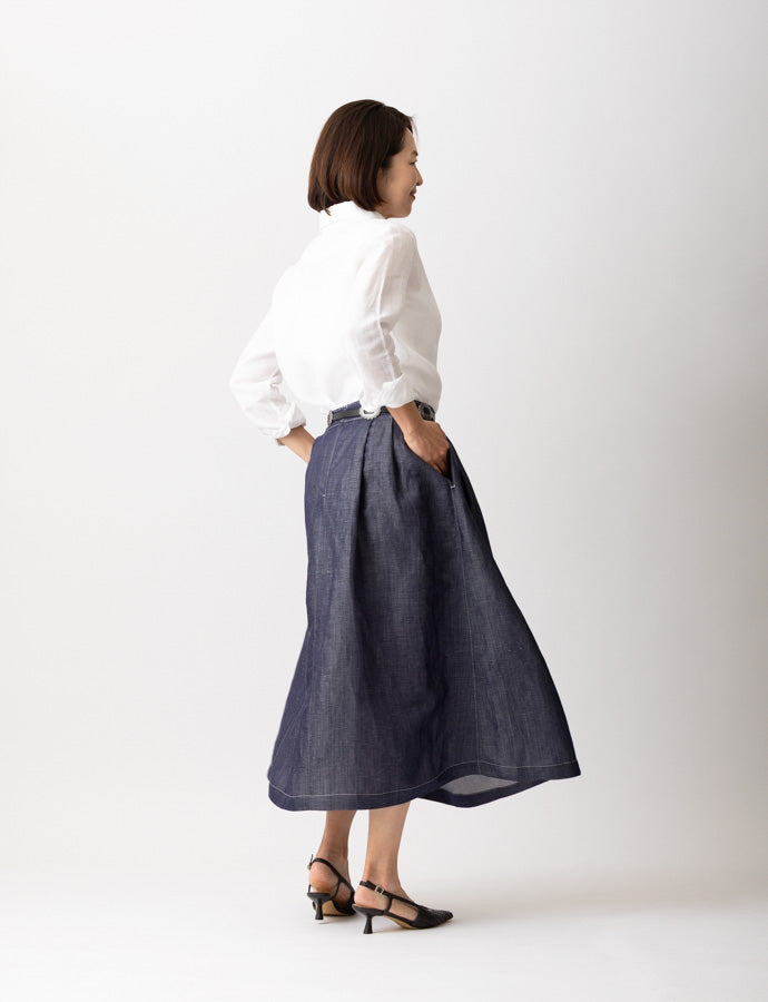 リネンキュプラタックスカートMH187