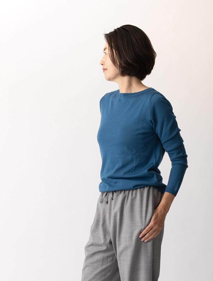【20%OFF】ウールボートネックプルオーバーKN11