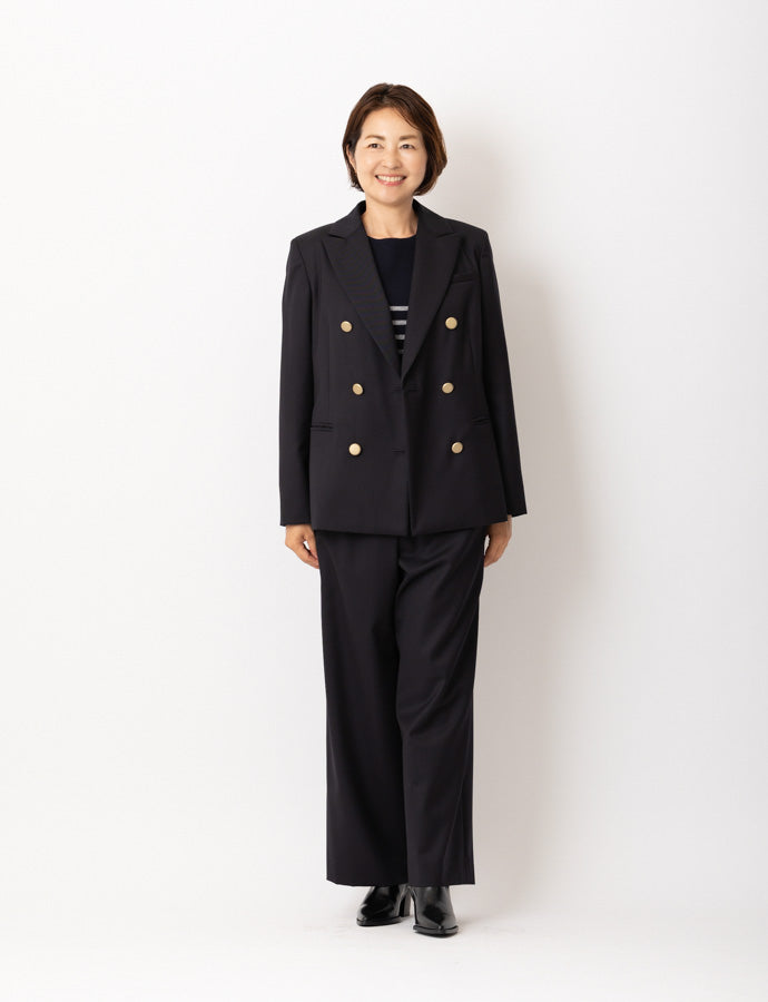 タック入りウールワイドパンツMH156（発送予定：9月初旬）