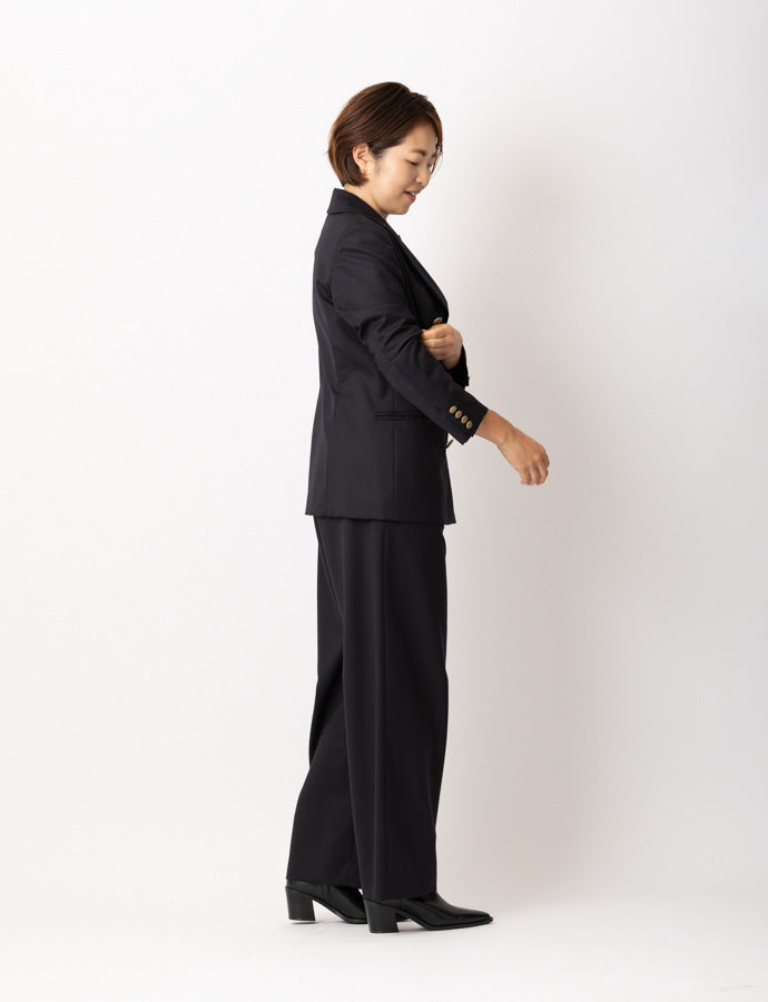 タック入りウールワイドパンツMH156（発送予定：9月初旬）