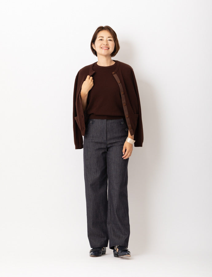 カシミヤ半袖プルオーバーKN38