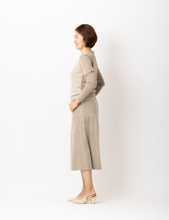 【20%OFF】千鳥格子VネックプルオーバーKN39