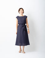 【10,000円OFF】麻スクエアネックワンピースMH121