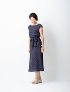 【10,000円OFF】麻スクエアネックワンピースMH121