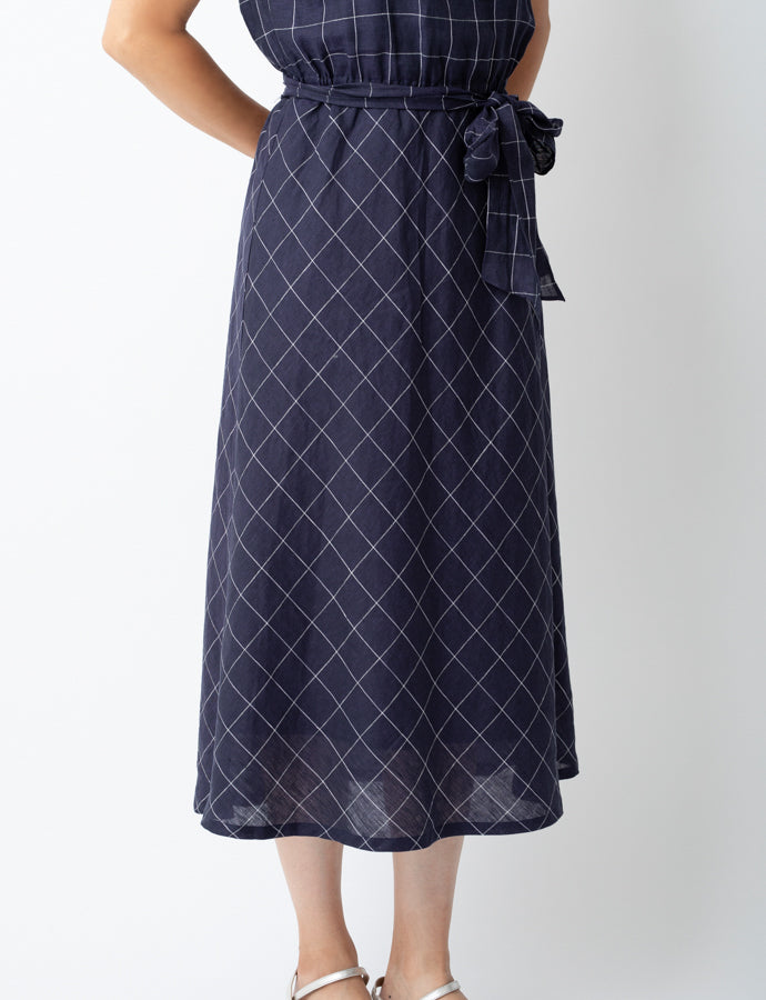 【10,000円OFF】麻スクエアネックワンピースMH121