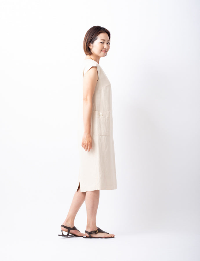 【10,000円OFF】サルティ・リネンビスコースワンピースMH87