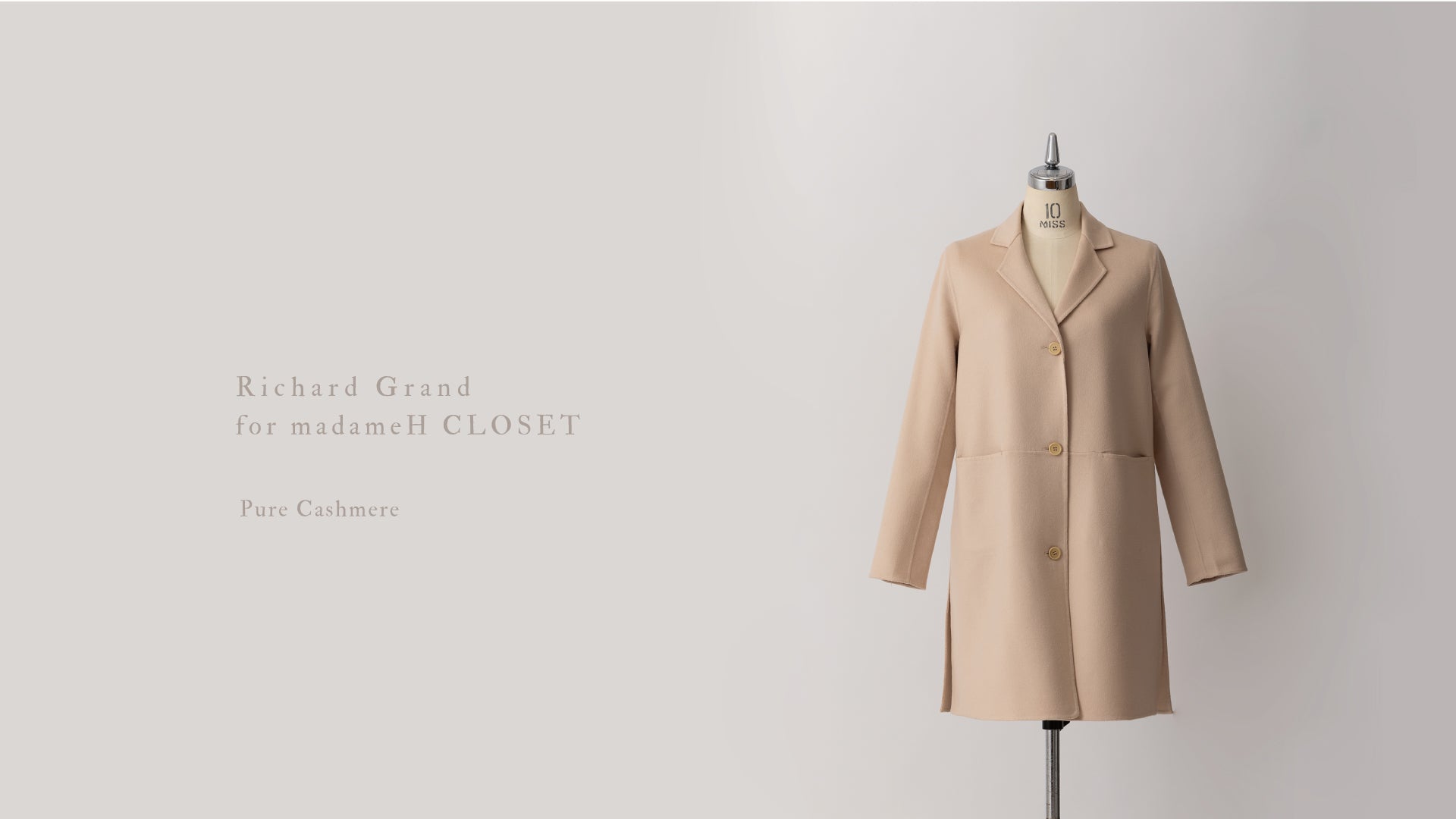 数量限定〉カシミヤダブルフェイスショートコートOT18 Richard Grand