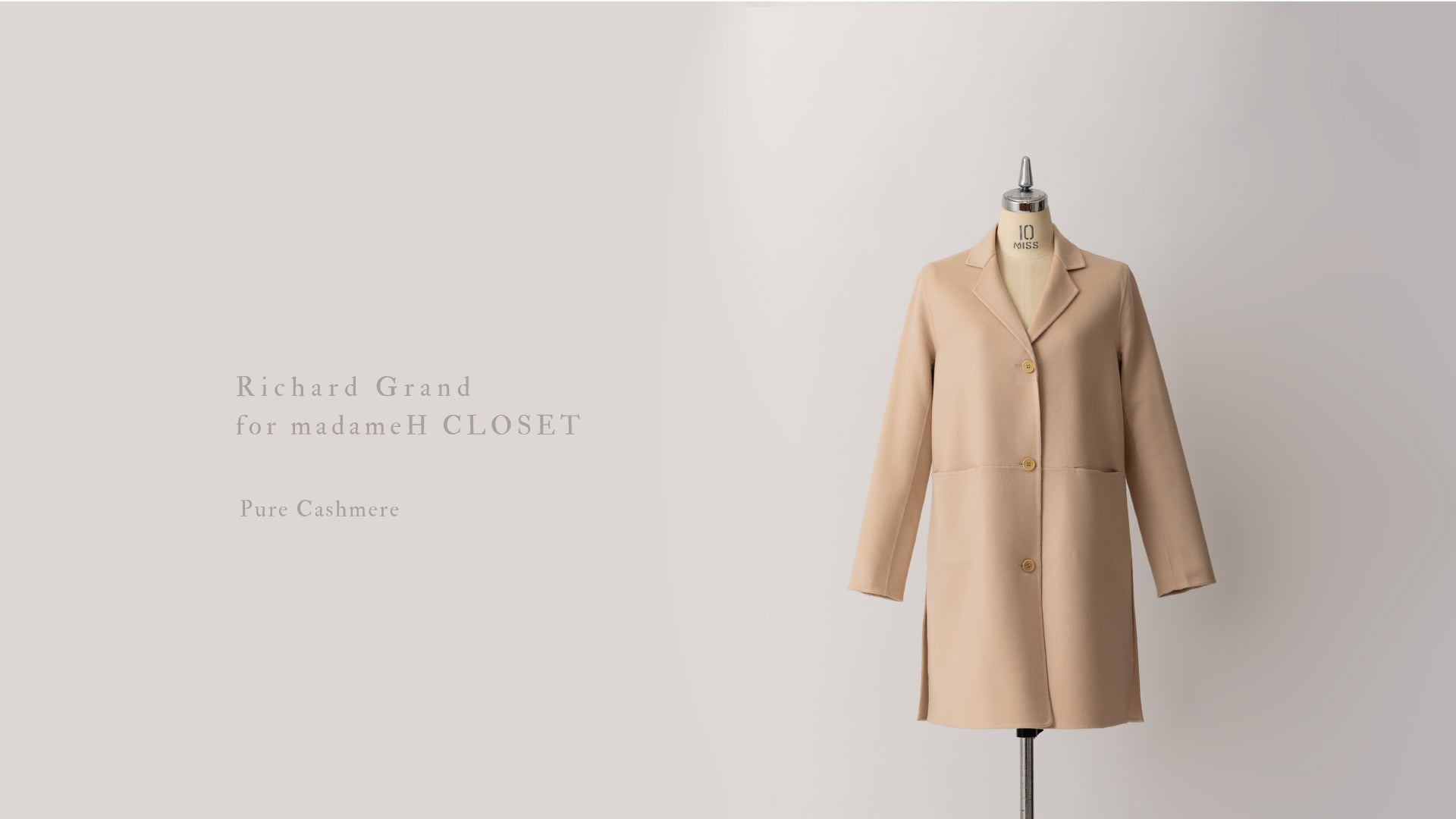数量限定〉カシミヤダブルフェイスショートコートOT18 Richard Grand