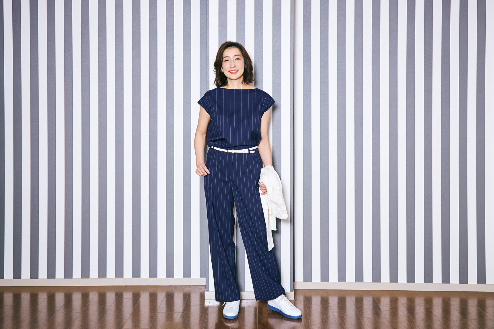ネイビーピンストライプ パンツ2101 Madameh Closet オンラインショップ